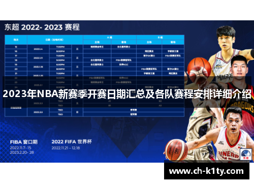 2023年NBA新赛季开赛日期汇总及各队赛程安排详细介绍